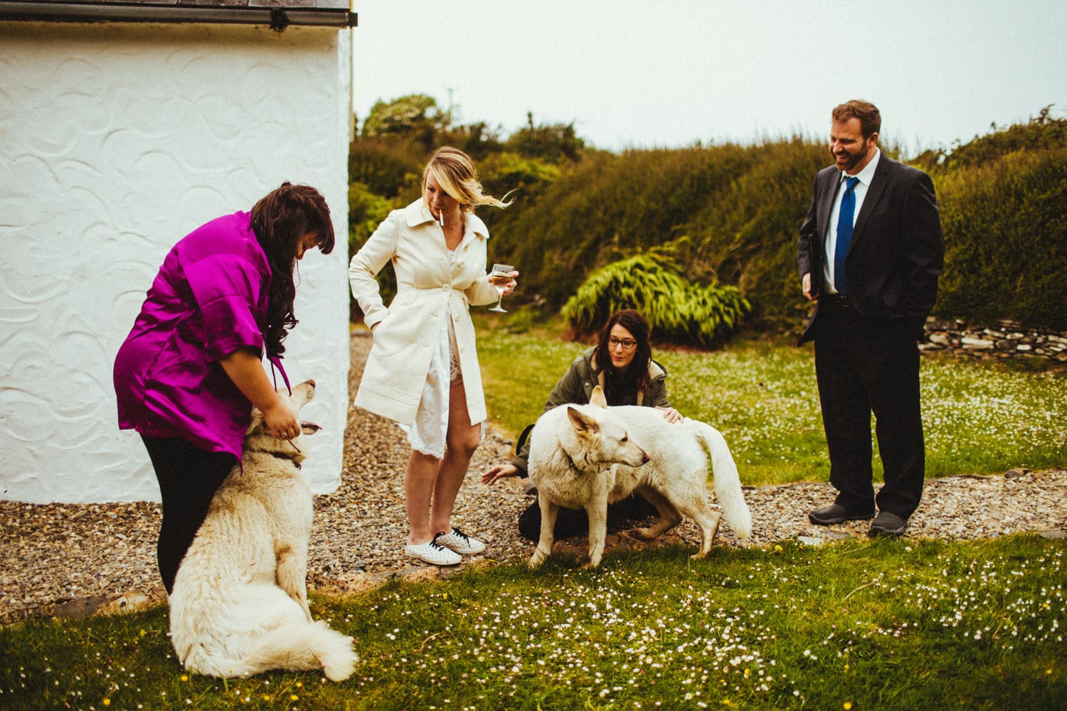 yellow cottage wedding