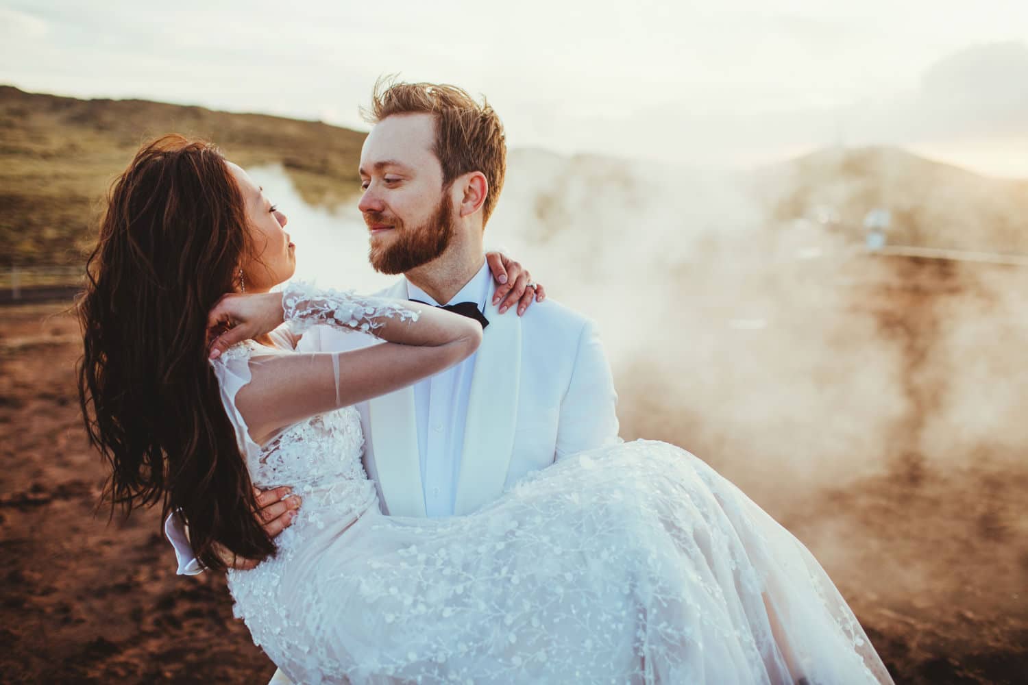 iceland wedding steam